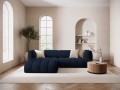 Nowoczesna sofa narożna 3-osobowa Harry granatowa L/P velvet