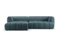 Nowoczesna sofa narożna 3-osobowa Harry morska L/P velvet
