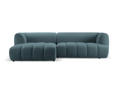 Nowoczesna sofa narożna 3-osobowa Harry morska L/P velvet
