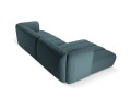 Nowoczesna sofa narożna 3-osobowa Harry morska L/P velvet