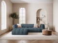 Nowoczesna sofa narożna 3-osobowa Harry morska L/P velvet