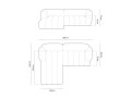 Nowoczesna sofa narożna 3-osobowa Harry oliwkowa L/P velvet