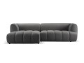Nowoczesna sofa narożna 3-osobowa Harry szara L/P velvet