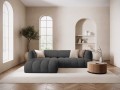 Nowoczesna sofa narożna 3-osobowa Harry szara L/P velvet