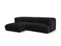 Nowoczesna sofa narożna 3-osobowa Harry czarna L/P velvet