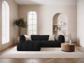Nowoczesna sofa narożna 3-osobowa Harry czarna L/P velvet