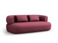 Nowoczesna sofa 3-osobowa Jenny bordowa szenil