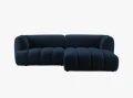 Nowoczesna sofa narożna 3-osobowa Harry granatowa L/P velvet