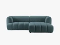 Nowoczesna sofa narożna 3-osobowa Harry morska L/P velvet