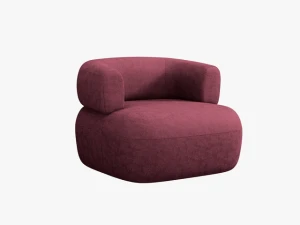 Nowoczesny fotel Jenny bordowy szenil