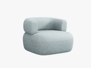 Nowoczesny fotel Jenny błękitny szenil