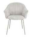 Jadalniane krzesło Cassidy ciepły szary tapicerka sztruks