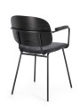 Krzesło jadalniane z podłokietnikami Sienna antracyt