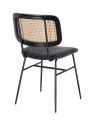 Krzesło jadalniane z oparcie z plecionki Glenna antracyt