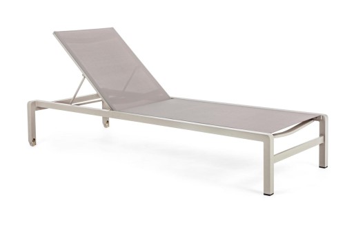 Nowoczesny leżak ogrodowy sunbed Konnor piaskowy