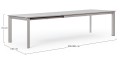 Rozkładany aluminiowy stół jadalniany Konnor piaskowy 200-300/110