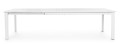 Rozkładany aluminiowy stół jadalniany Konnor biały 160-240/100