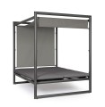 Łóżko ogrodowe Konnor z ruchomym baldachimem Antracyt