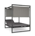 Łóżko ogrodowe Konnor z ruchomym baldachimem Antracyt