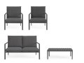 Antracytowy minimalistyczny zestaw ogrodowy Konnor