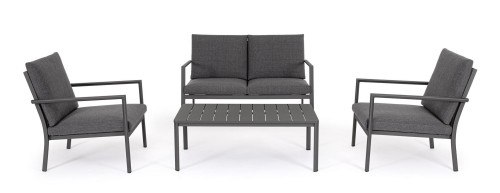 Antracytowy minimalistyczny zestaw ogrodowy Konnor