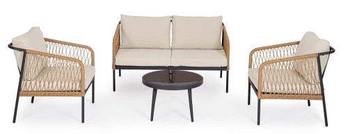 Kompaktowy zestaw ogrodowy Felipe naturalny beżowy