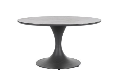 Ogrodowy stół jadalniany okrągły na jednej nodze Arnold antracyt ø158