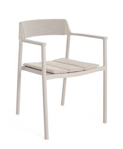 Eleganckie krzesło ogrodowe Ropery piaskowy