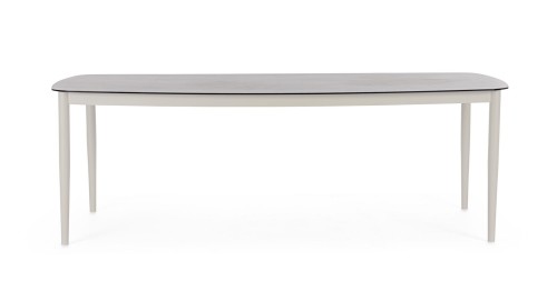 Elegancki ogrodowy stół jadalniany Nestor piaskowy