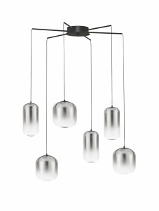 Lampa wisząca ANUCO 6 dymione szkło