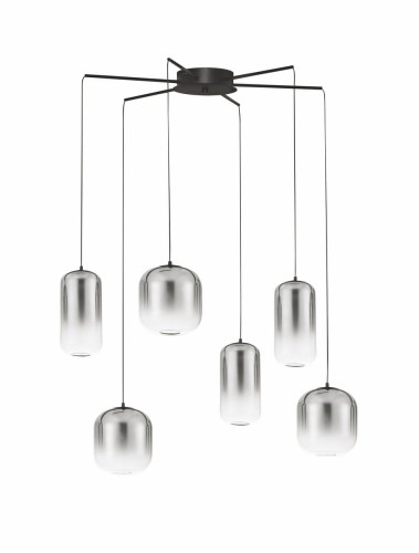 Lampa wisząca ANUCO 6 dymione szkło