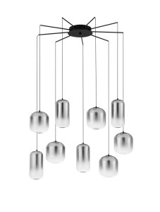 Lampa wisząca ANUCO 9 dymione szkło