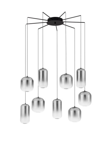 Lampa wisząca ANUCO 9 dymione szkło