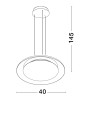 Lampa wisząca CAPINOTA 40 czarno-złota