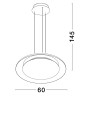 Lampa wisząca CAPINOTA 60 czarno-złota
