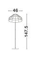 Lampa podłogowa BERMEJO rattanowa