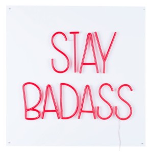 Dekoracja ścienna neon Stay Badass Bold Monkey