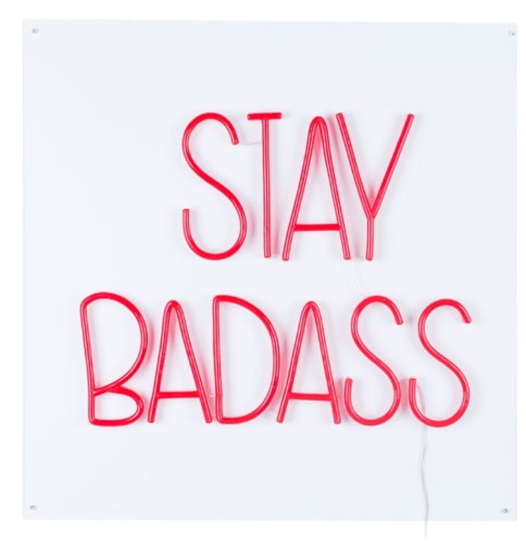 Dekoracja ścienna neon Stay Badass Bold Monkey