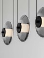 Lampa wisząca HUACARAJE Line-3 dymione szkło