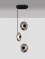 Lampa wisząca HUACARAJE Disc-3 dymione szkło