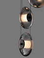 Lampa wisząca HUACARAJE Disc-5 dymione szkło
