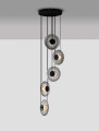 Lampa wisząca HUACARAJE Disc-5 dymione szkło