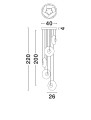 Lampa wisząca HUACARAJE Disc-5 dymione szkło