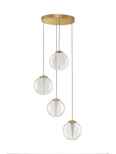 Kaskadowa lampa wisząca HUALMAY Disc-4 złota