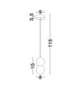 Lampa wisząca IBAGUE Duo terakota