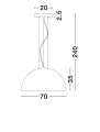 Lampa wisząca JULIACA 70 czarna