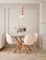 Lampa wisząca VILROSA trio pudrowy róż