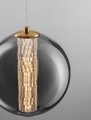 Lampa wisząca MORROS Ball dymione szkło