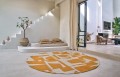 Okrągły Geometryczny Beżowo Żółty Dywan - PAPERCUT CURRY ROUND