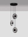 Lampa wisząca HUACARAJE Disc-3 dymione szkło